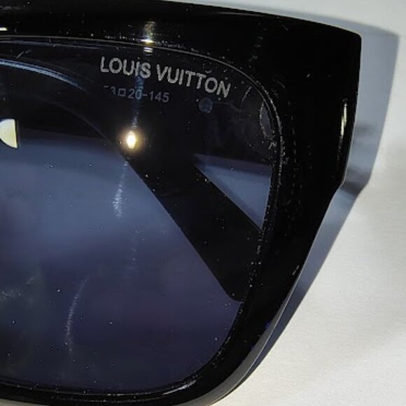 LOUIS VUITTON BRAND NEW BLACK SUNGLASSES WITH BLUEISH GRAY LENS -MADE IN ITALY - Picture 3 of 13